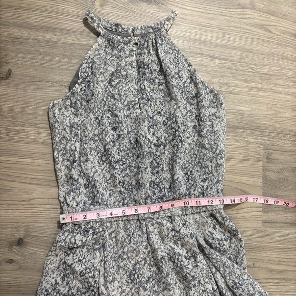 Valette Silk Sleeveless Halter Neck Maxi Dress Sz 2 Gray White Boho Peasant - Picture 8 of 12